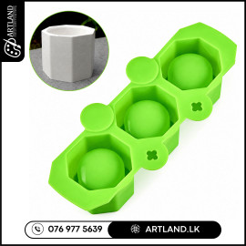 Mini Octagonal Silicone Pot Mold for Concrete