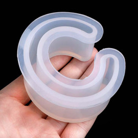 Open Cuff Bangle Silicone Mold for Jewelry Making Open Cuff Bangle Silicone Mold for Jewelry Making