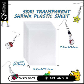 Shrinky, Shrink Plastic Sheets A5 Size, Frosted/Glossy (1Pc)