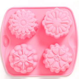 Flower Silicone Mold 4 Cavity