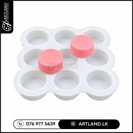 9 Cavity Round Silicone Soap Mold, Mini Soap, Wax & Chocolate