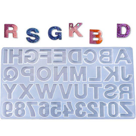Alphabet & Number Letter Silicone Mold (Back Facing)