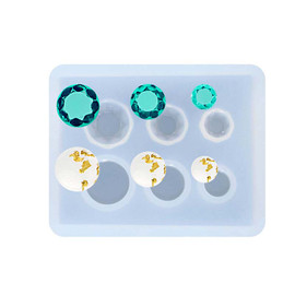 Cut Diamonds & Flat Round Resin Mold