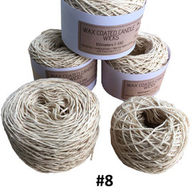 Candle Wick, Uncoated Twisted Cotton #8