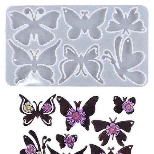 Assorted Butterflies,Insects, Moths Silicone Mold