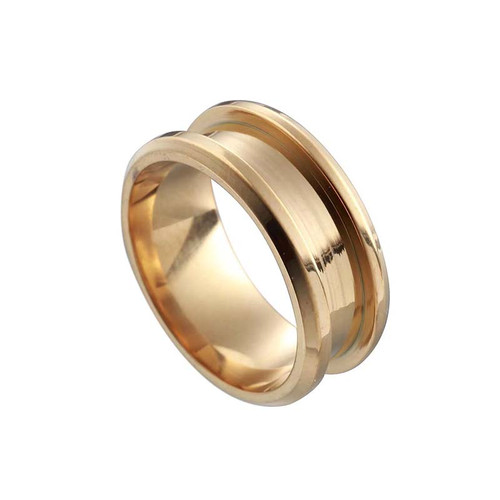 Grooved Ring Blank - Gold