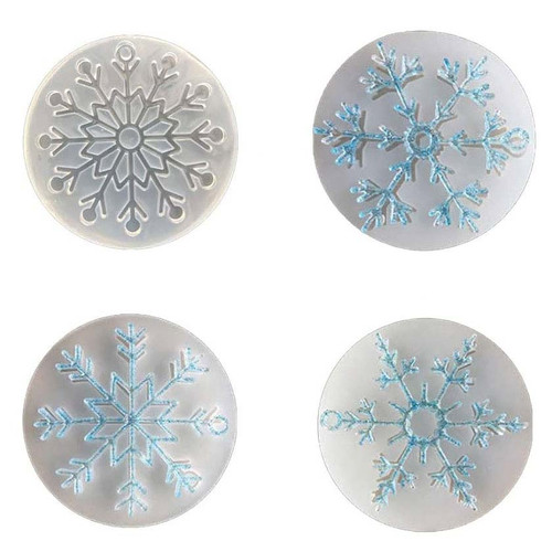 Snowflake Resin Molds with Hanging Hole