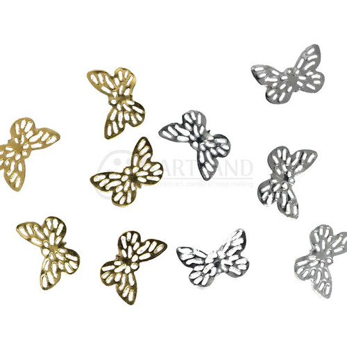 Butterfly Charms (Flat, Hollow) 10Pcs