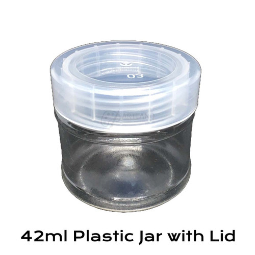 Clear Plastic Jar with Lid 42ml