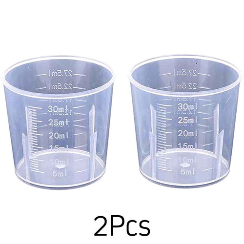 2Pcs Mini Plastic Measuring Cups 30ML for Resin