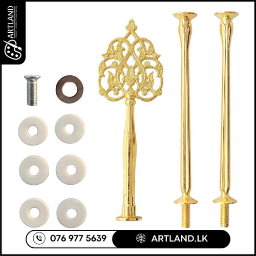 3 Tier Heavy Metal Cake Stand Hardware Rod Set