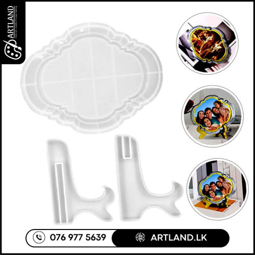 Elliptical Photo Frame Silicone Mold with Stand