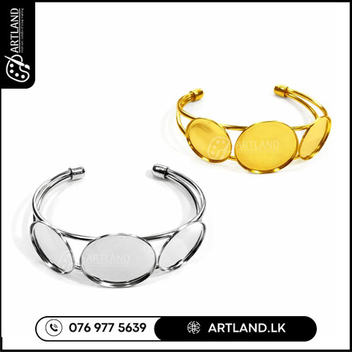 Bracelet with 3x Blank Cabochon Tray