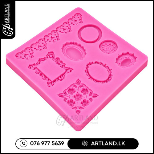 Mini Frames and Borders Silicone Mold 8 Cavity
