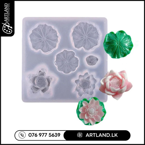 Lotus Pond Miniature Silicone Mold 6 Cavity for Resin & Candle