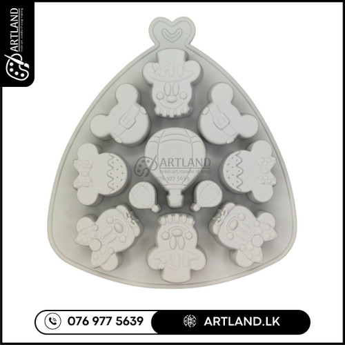 Mickey Mouse Shape Silicone Mold for Gypsum, Soap