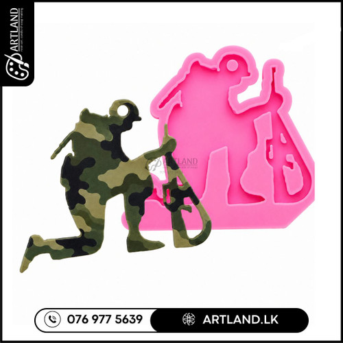 Soldier Shape Mold for Resin Keychains & Pendants