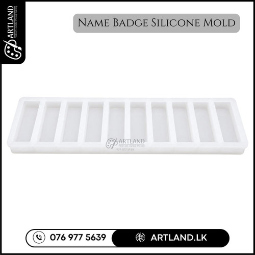 Name Badge Silicone Mold for Resin 10 cavity