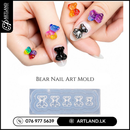 Tiny Mini Bear Silicone Mold (5 Cavity) for Nail Art