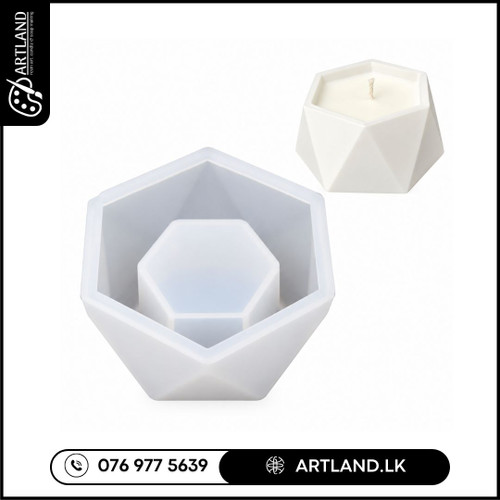 Small Hexagonal Flower Pot Silicone Mold