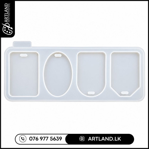 Large Luggage Tag Mold, 4-in-1 Silicone Resin Mold