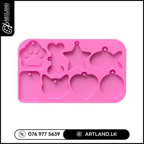 8-Shape Silicone Keychain Mold