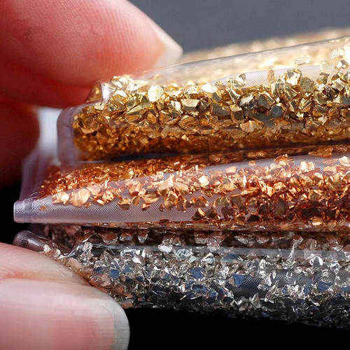 Crushed Glass Metallic Stone Crystals 5g (Premium)