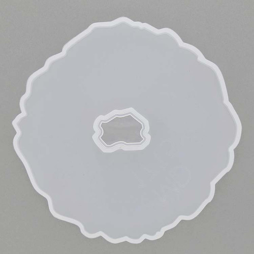 Wavy Round Coaster Mould with Middle Hole