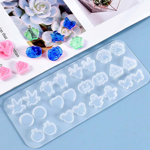 Earring Stud Silicone Resin Mold 24-Cavity