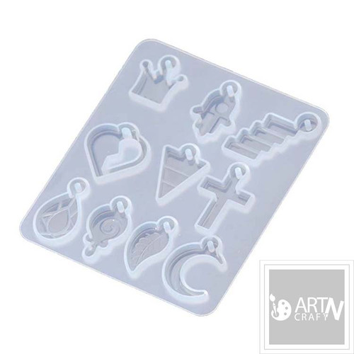 Earring, Charms, Anklet Silicone Resin Mold 10 Cavity