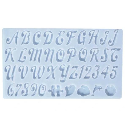 Alphabet/Number Mold Handwritten Style (Medium)