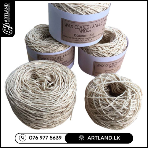 Size 6, 8, 10 & 12 Twisted Cotton Candle Wick Roll (Uncoated, Unbleached)