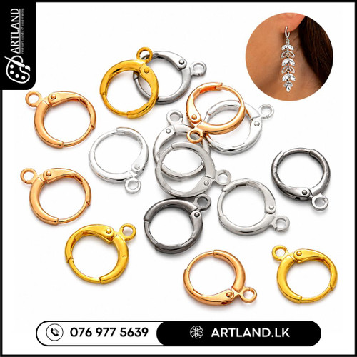 5 Pairs of O-Shaped Huggie Hoop Earring Hooks for Jewellery Making