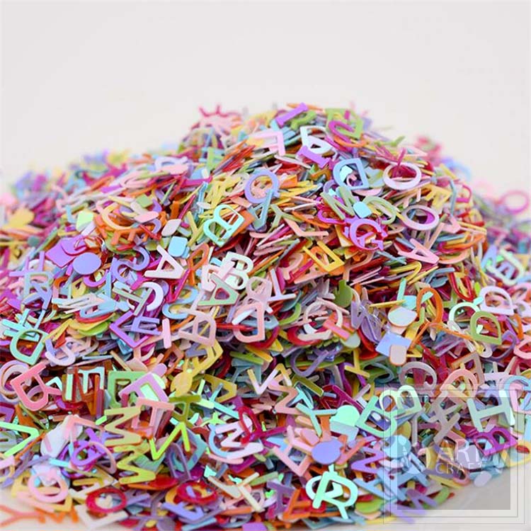 Alphabet Holographic Letter Sequins for Resin Craft in Sri Lanka