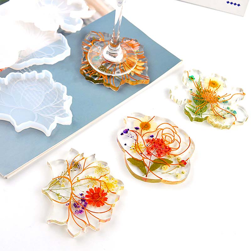 Irregular Flower Coaster Resin Mold in Sri Lanka