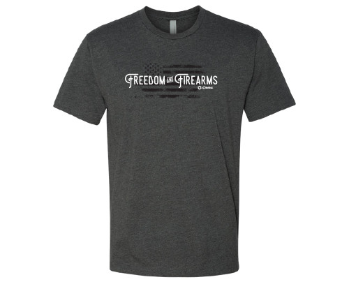 T-Shirt, Freedom & Firearms, Charcoal