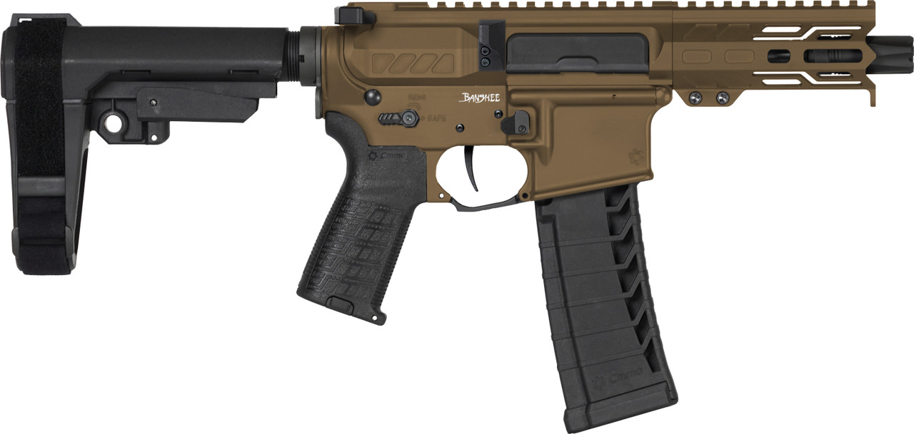 PISTOL | BANSHEE | Mk4 | .22LR | 4.5" | AR15 .22LR Conversion | Ejection Port Side View | Midnight Bronze