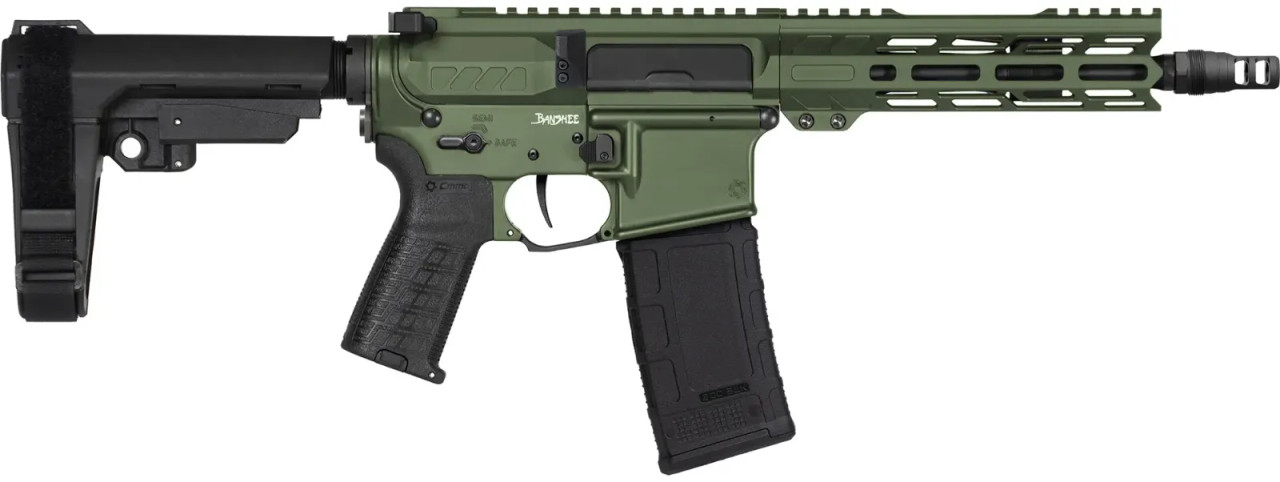 AR15 PISTOL | BANSHEE | Mk4 | 300BLK | 8" Barrel | 300 Blackout | Left Side View | FS Green