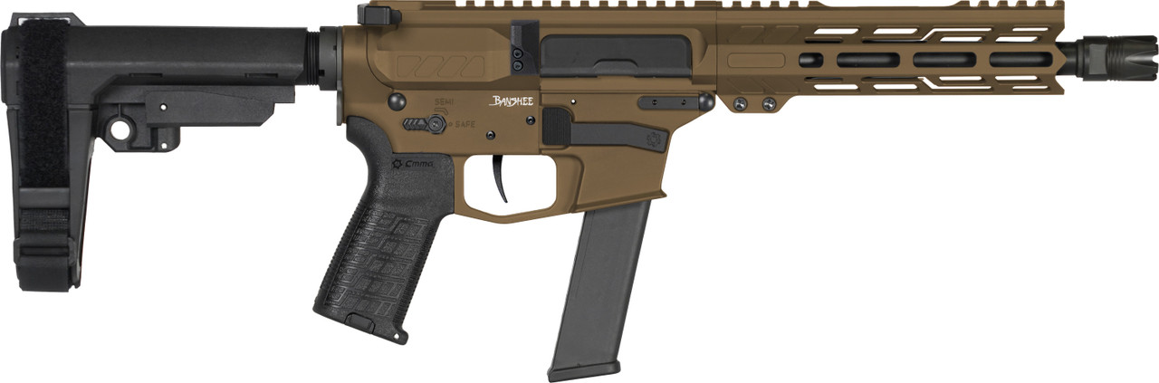 AR15 PISTOL | BANSHEE | MkGs | 40 S&W | 8" Barrel | PDW | Glock Magazine AR | Ejection Side | Midnight Bronze