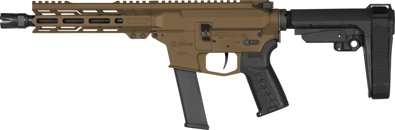 AR15 PISTOL | BANSHEE | MkGs | 40 S&W | 8" Barrel | PDW | Glock Magazine AR | Ejection Side | Midnight Bronze