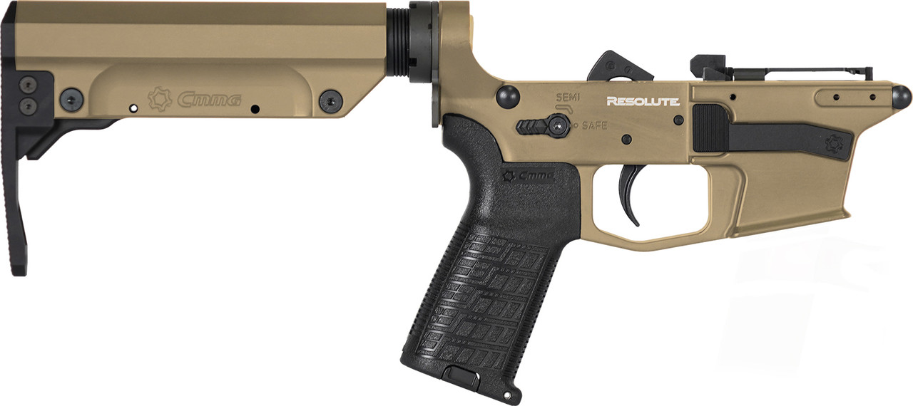 LOWER GROUP | RESOLUTE| MkGs | 9mm | 40S&W | AR15 | Mag Release Side | Coyote Tan