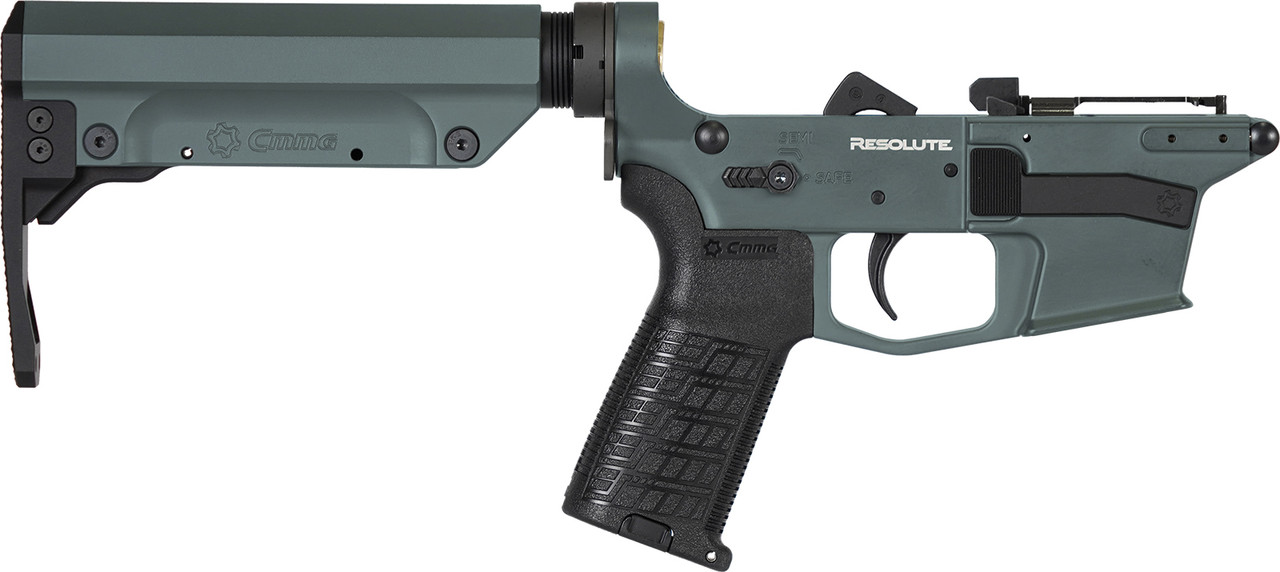LOWER GROUP | RESOLUTE| Mk10 | 10mm | AR15 | Mag Release Side | Charcoal Green