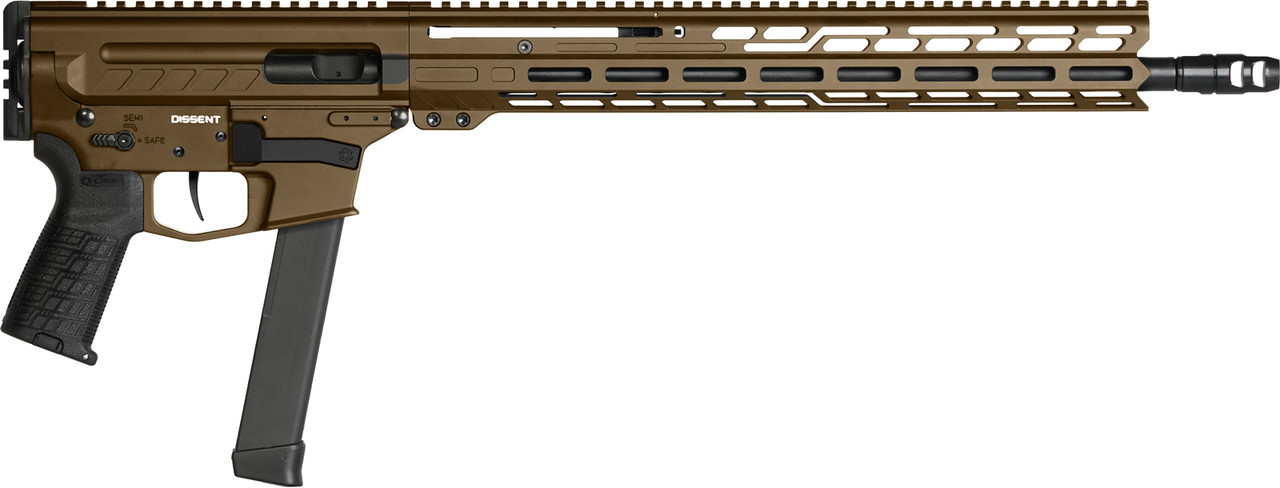 9mm DISSENT | Pistol | 16.1" Barrel | Right Side | MkGs | Midnight Bronze