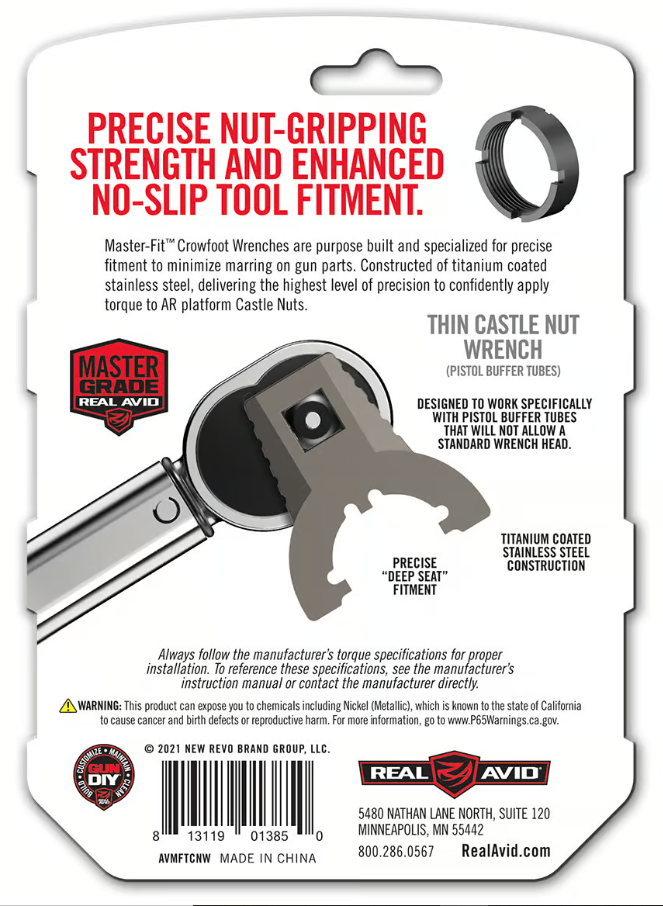 Real Avid Thin Castle Nut Wrench CMMG AR 15 and AR 10 Builds and Parts