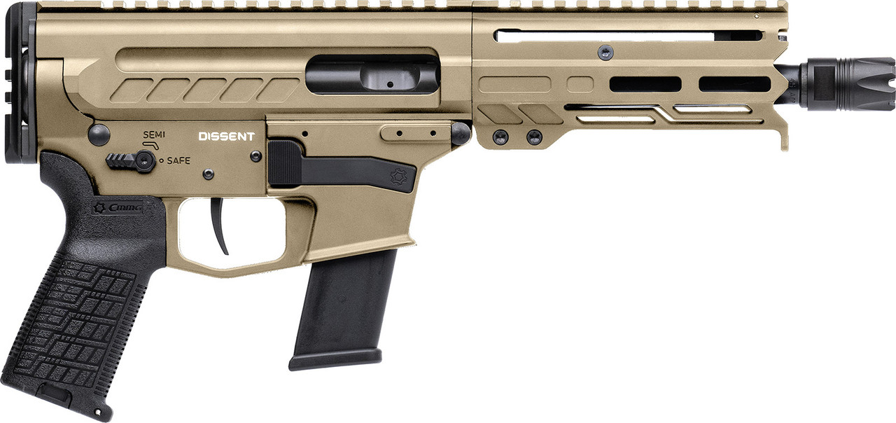 .45 ACP DISSENT Pistol | 6.5" Barrel | Right Side | Coyote Tan