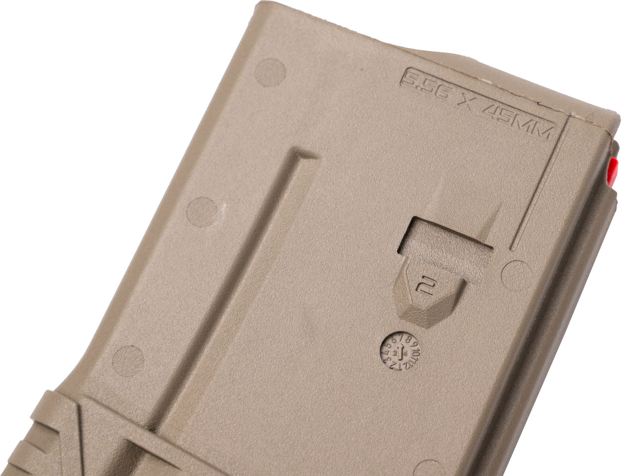 CMMG 5.56mm Magazine | FDE | Upper Left Side View