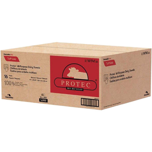 Cascades Tissue Group Brown Teat Wipe Dairy Towels 250 Sheet 067220115730
