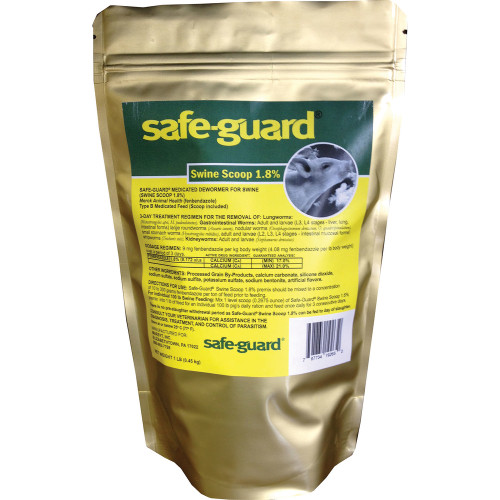 Merck Safe-guard 1.8% Swine Scoop Dewormer 1 Pound 797734192650