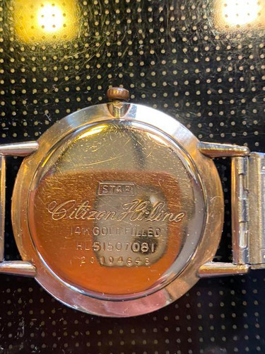 Citizen Highline Vintage 25 Jewels 14K Gold Filled Manual Winding Mens Watch