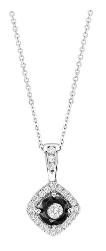 Tuxedo Diamond triangle pendant (.75ct)